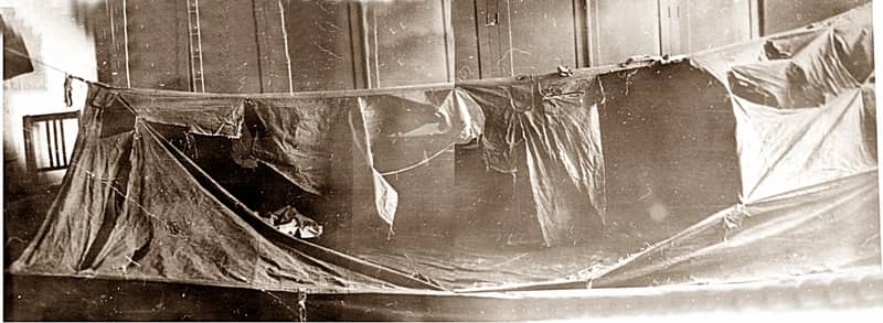 Tent Cut From Inside