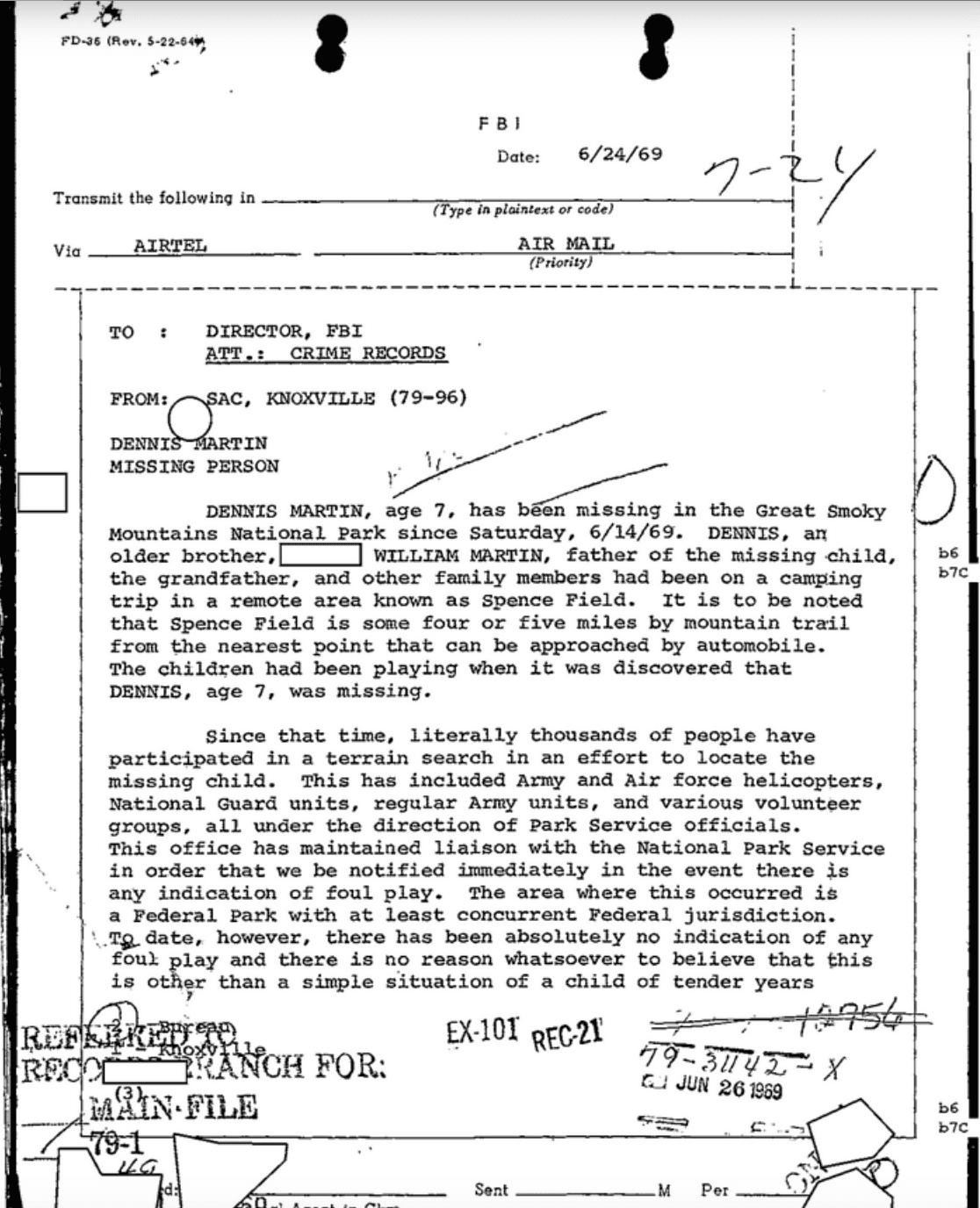 Dennis Martin FBI Case File (Released 2022)