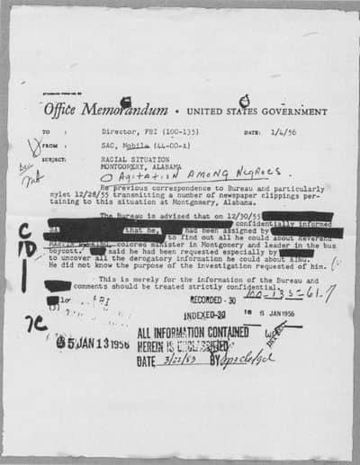 FBI Surveillance Files on Martin Luther King Jr.