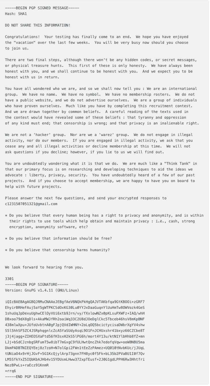 Recruitment Confirmation Messages